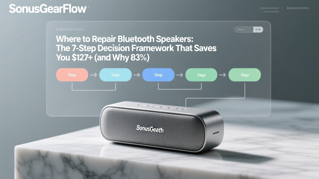 Where to Repair Bluetooth Speakers: The 7-Step Decision Framework That Saves You $127+ (and Why 83% of 'Dead' Speakers Are Actually Fixable with the Right Service Path)
