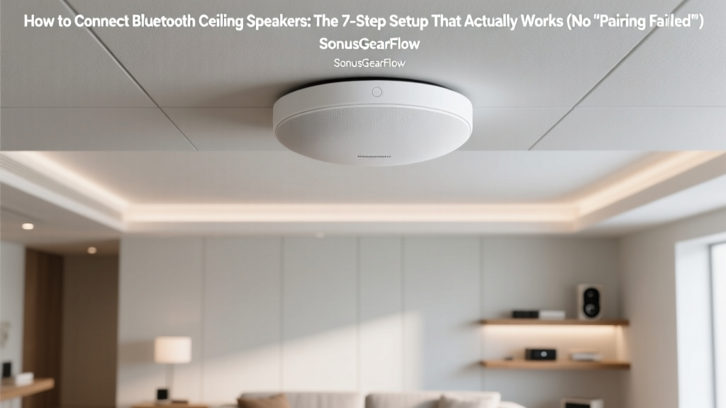 How to Connect Bluetooth Ceiling Speakers: The 7-Step Setup That Actually Works (No 'Pairing Failed' Frustration, No Hidden Wiring Surprises, and Zero Tech Support Calls)