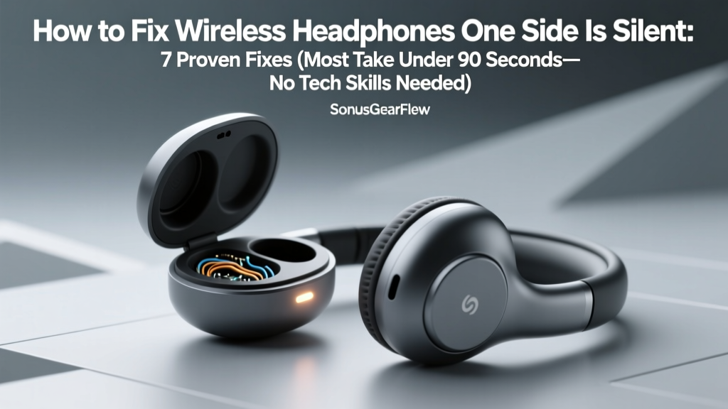 How to Fix Wireless Headphones One Side Is Silent: 7 Proven Fixes (Most Take Under 90 Seconds—No Tech Skills Needed)