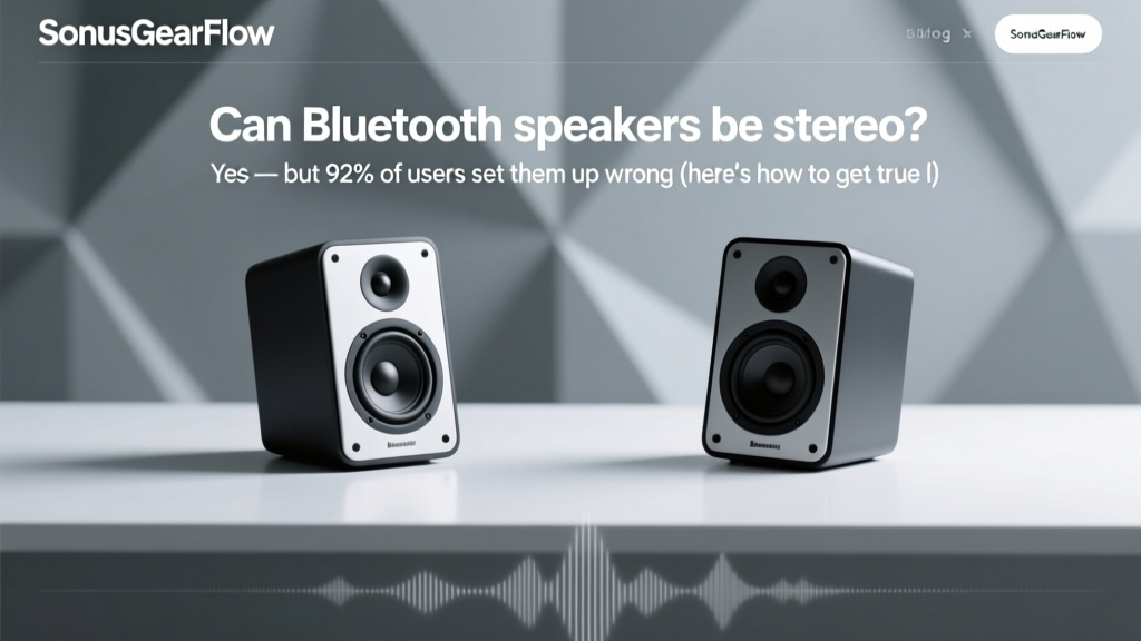Can Bluetooth speakers be stereo? Yes — but 92% of users set them up wrong (here’s how to get true left/right separation, avoid phase cancellation, and double your immersion without buying new gear)