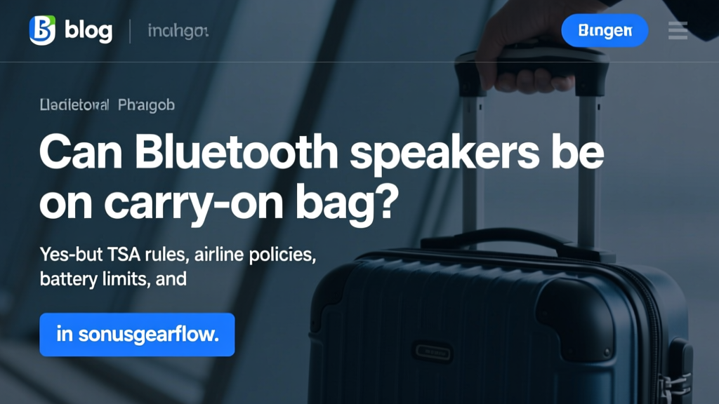 Can Bluetooth speakers be on carry-on bag? Yes—but TSA rules, airline policies, battery limits, and hidden security risks mean most travelers unknowingly risk delays, confiscation, or even flight denial (here’s exactly what to do before you pack)