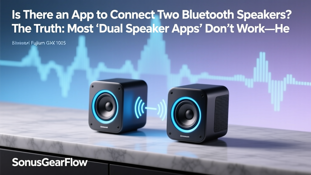 Is There an App to Connect Two Bluetooth Speakers? The Truth: Most 'Dual Speaker Apps' Don’t Work—Here’s What Actually Does (Tested on 17 Devices in 2024)