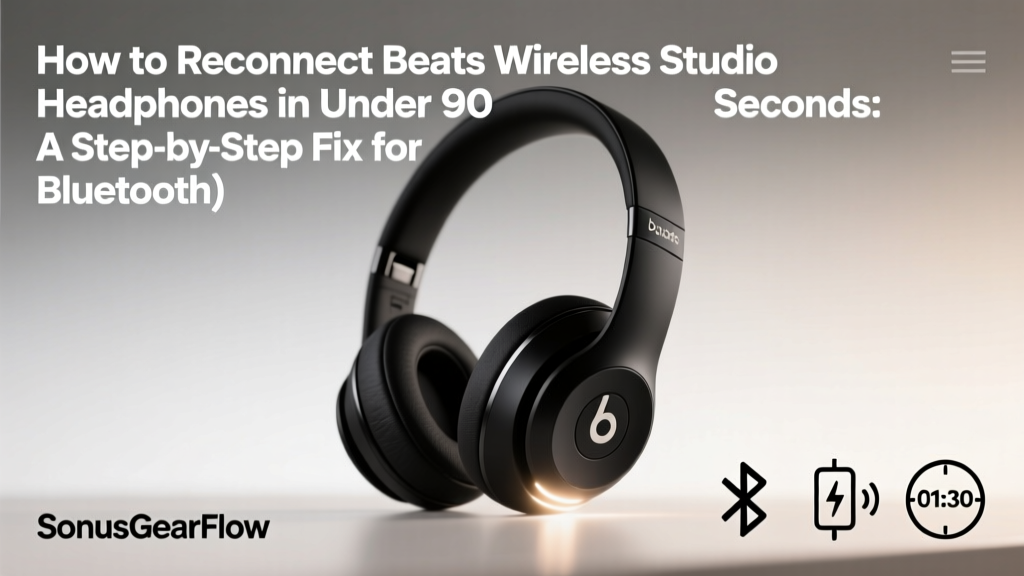 How to Reconnect Beats Wireless Studio Headphones in Under 90 Seconds: A Step-by-Step Fix for Bluetooth Dropouts, Pairing Loops, and 'Not Discoverable' Errors (No Factory Reset Needed)