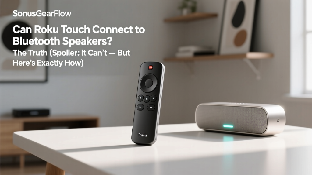 Can Roku Touch Connect to Bluetooth Speakers? The Truth (Spoiler: It Can’t — But Here’s Exactly How to Stream Audio Wirelessly from Your Roku TV or Player Without Buying New Gear)