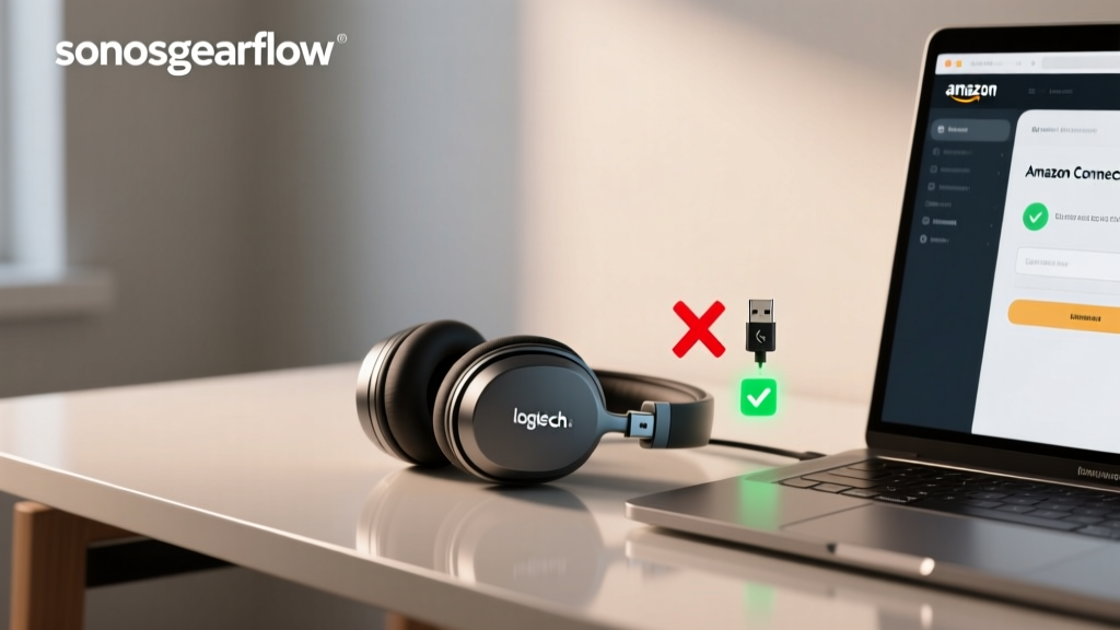 Why Your Logitech USB Wireless Headphones Won’t Work in Amazon Connect (and Exactly How to Fix It in 4 Verified Steps — No Admin Rights Needed)