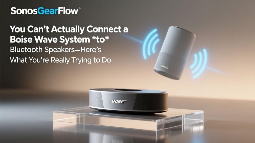 You Can’t Actually Connect a Bose Wave System *to* Bluetooth Speakers—Here’s What You’re Really Trying to Do (And the 3 Correct, Verified Workarounds That Actually Work in 2024)