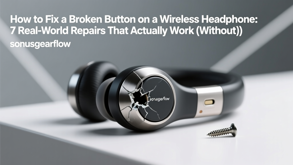 How to Fix a Broken Button on a Wireless Headphone: 7 Real-World Repairs That Actually Work (Without Voiding Your Warranty or Paying $120 for a Replacement)