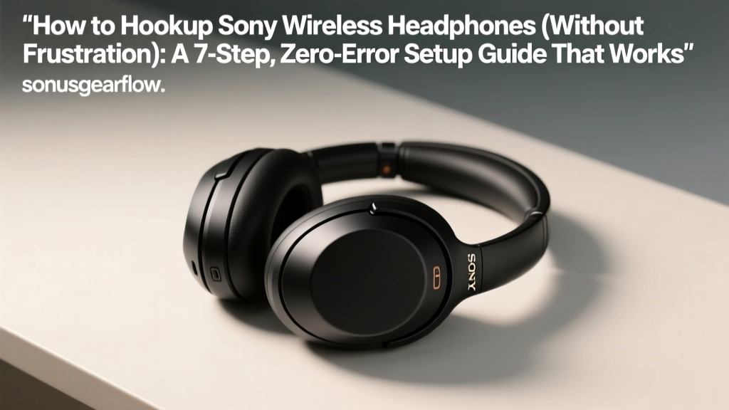 How to Hookup Sony Wireless Headphones (Without Frustration): A 7-Step, Zero-Error Setup Guide That Fixes Pairing Failures, Audio Lag, and One-Sided Sound in Under 90 Seconds