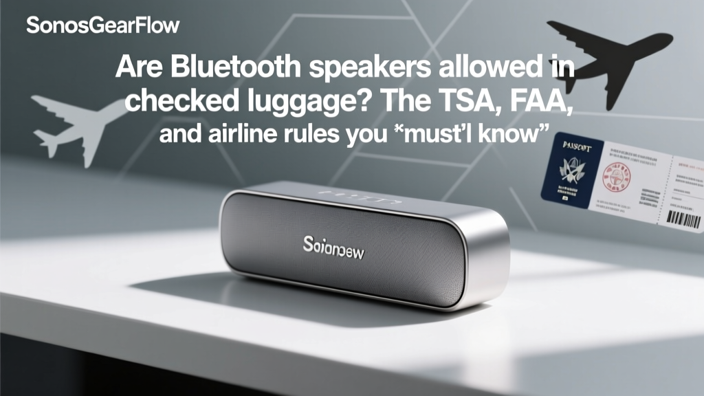 Are Bluetooth speakers allowed in checked luggage? The TSA, FAA, and airline rules you *must* know before packing — avoid confiscation, battery fires, or missed flights with this 7-point pre-flight checklist.