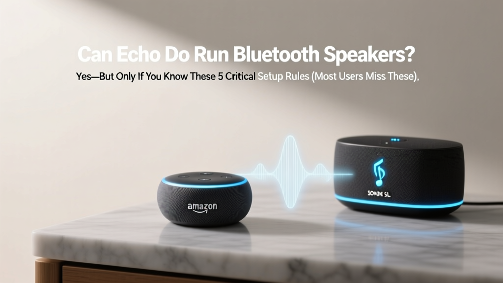 Can Echo Do Run Bluetooth Speakers? Yes—But Only If You Know These 5 Critical Setup Rules (Most Users Miss #3)