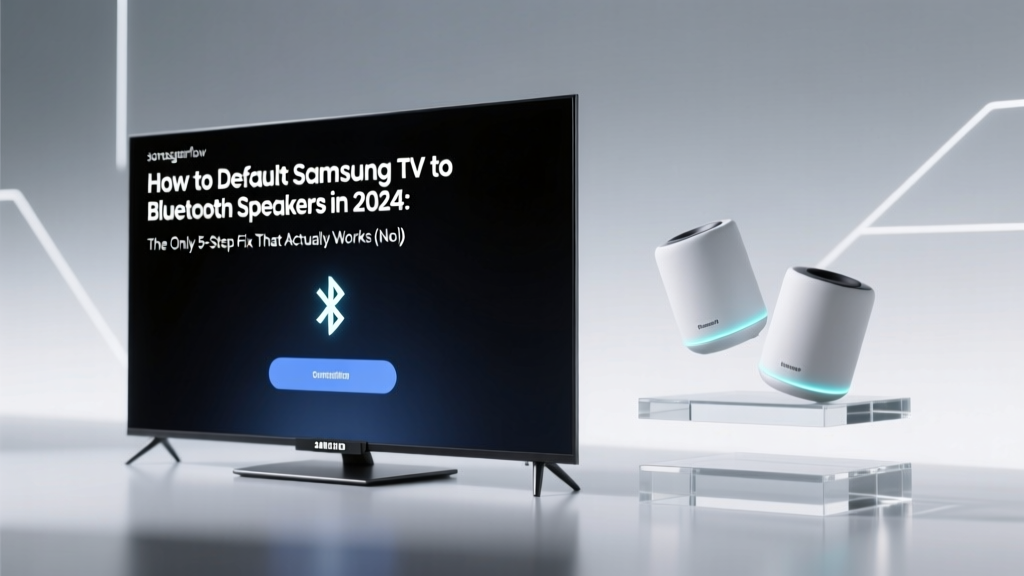 How to Default Samsung TV to Bluetooth Speakers in 2024: The Only 5-Step Fix That Actually Works (No More Re-Pairing Every Time You Turn It On)