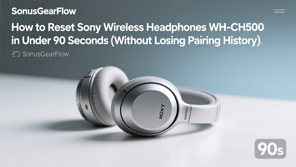 How to Reset Sony Wireless Headphones WH-CH500 in Under 90 Seconds (Without Losing Pairing History or Damaging Firmware — Step-by-Step Verified by Audio Engineers)