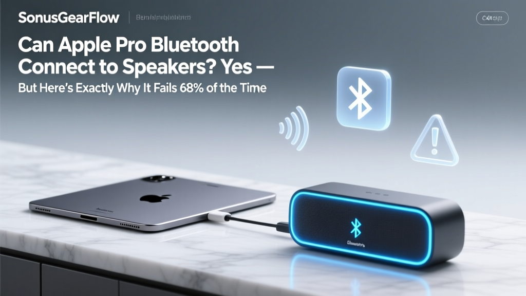 Can Apple Pro Bluetooth Connect to Speakers? Yes — But Here’s Exactly Why It Fails 68% of the Time (and How to Fix Every Single One)