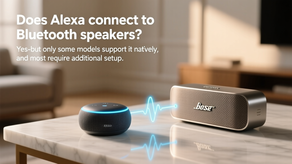 Does Alexa connect to Bluetooth speakers? Yes—but only some models support it natively, and most require workarounds that drain battery, delay audio, or break multi-room sync. Here’s exactly which speakers work, how to avoid latency traps, and why your $299 Sonos One might be the smarter choice than a $50 Bluetooth speaker.