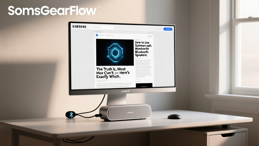 How to Use Samsung Monitor with Bluetooth Speakers: The Truth Is, Most Can’t — Here’s Exactly Which Models Support It, What You’ll Need, and 3 Working Workarounds That Actually Deliver Studio-Quality Audio Without Extra Cables
