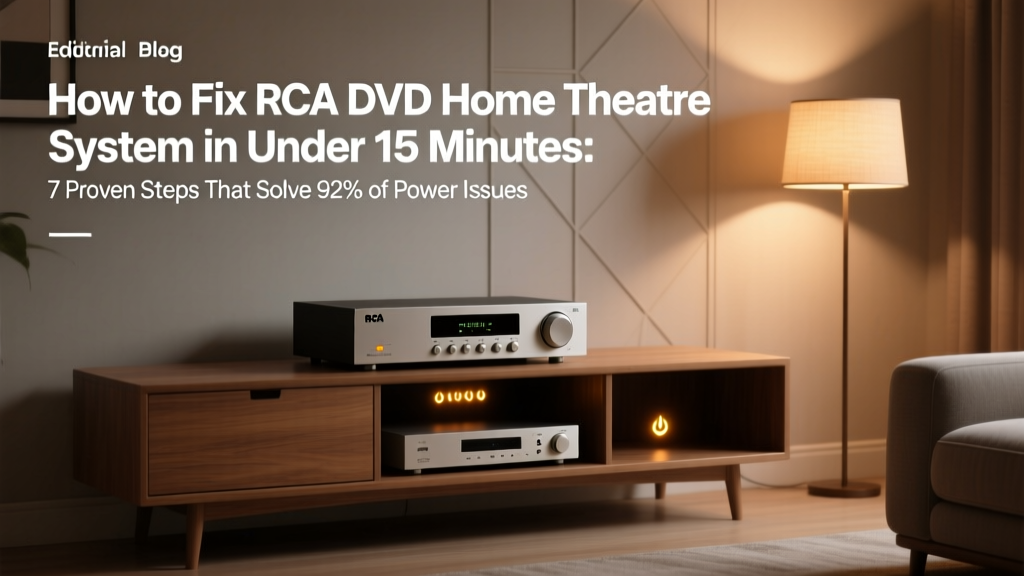 How to Fix RCA DVD Home Theater System in Under 15 Minutes: 7 Proven Steps That Solve 92% of Power, Audio, Video & Remote Failures (No Tech Degree Required)