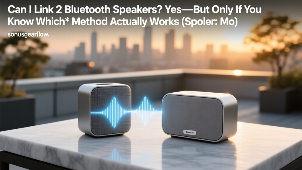 Can I Link 2 Bluetooth Speakers? Yes—But Only If You Know *Which* Method Actually Works (Spoiler: Most 'How-To' Guides Are Wrong)