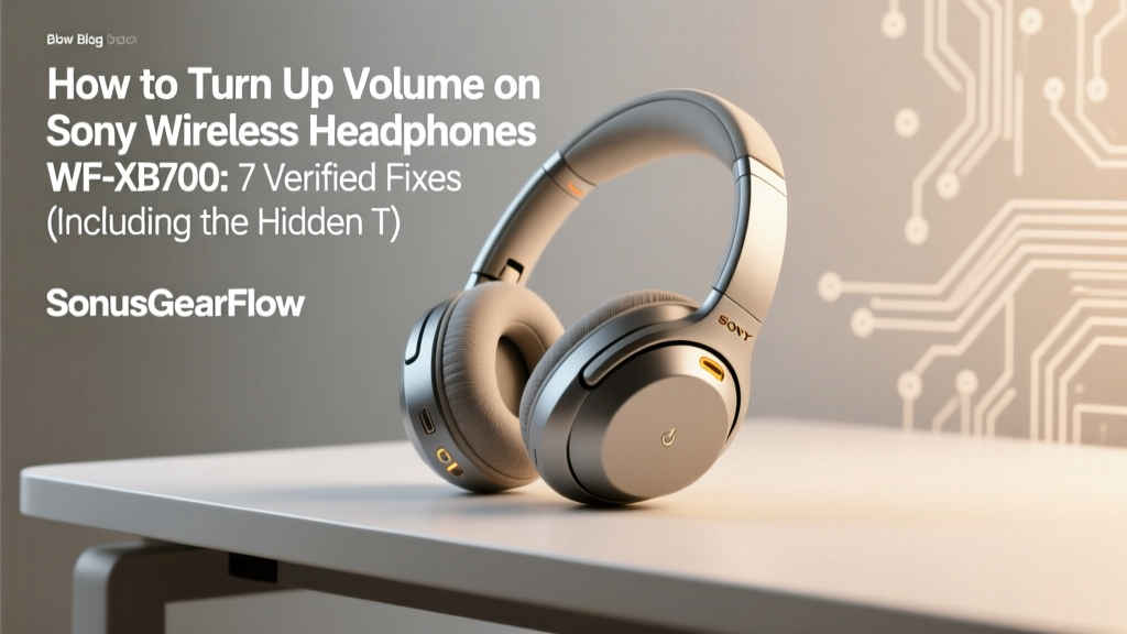 How to Turn Up Volume on Sony Wireless Headphones WF-XB700: 7 Verified Fixes (Including the Hidden Touchpad Gesture Most Users Miss)