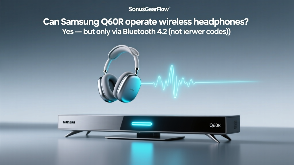 Can Samsung Q60R operate wireless headphones? Yes — but only via Bluetooth 4.2 (not newer codecs), optical adapter, or SmartThings app pairing: Here’s exactly how to get stable, low-latency audio without buying a new TV.