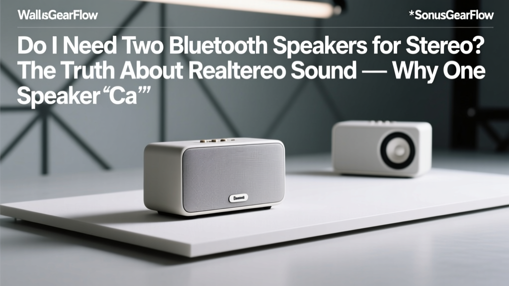 Do I Need Two Bluetooth Speakers for Stereo? The Truth About Real Stereo Sound — Why One Speaker *Can’t* Cut It (And When Two Still Won’t Give You True Stereo)