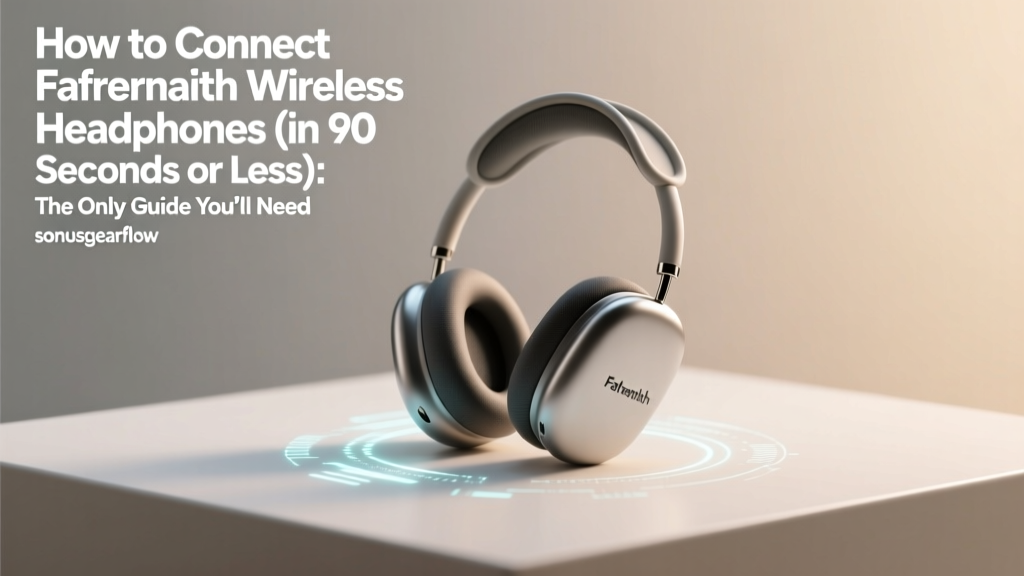 How to Connect Fahrenheit Wireless Headphones (in 90 Seconds or Less): The Only Guide You’ll Need — No Pairing Failures, No Bluetooth Ghosting, No Manual Hunting