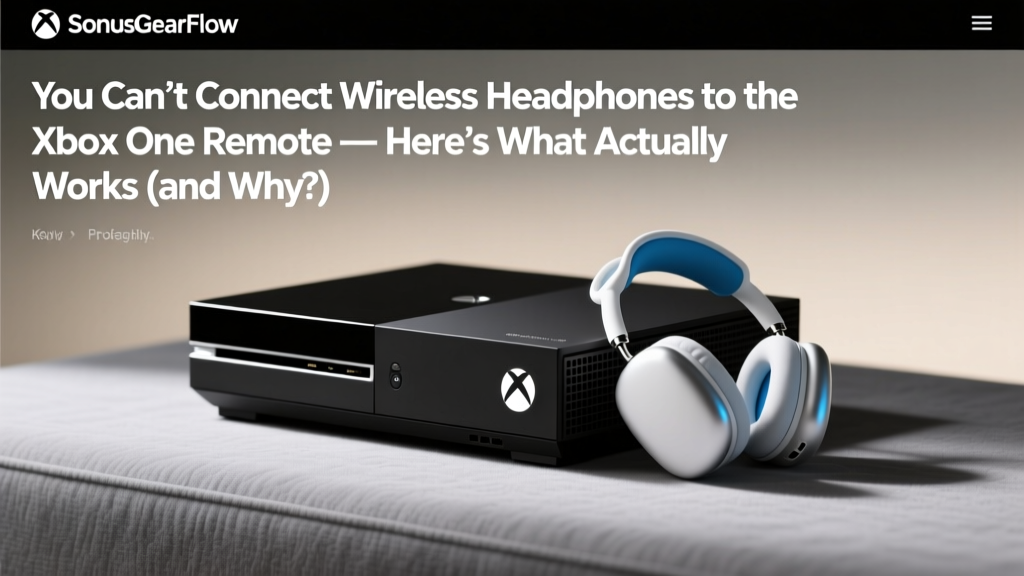 You Can’t Connect Wireless Headphones to the Xbox One Remote — Here’s What Actually Works (and Why Every 'How-To' Video Is Misleading)