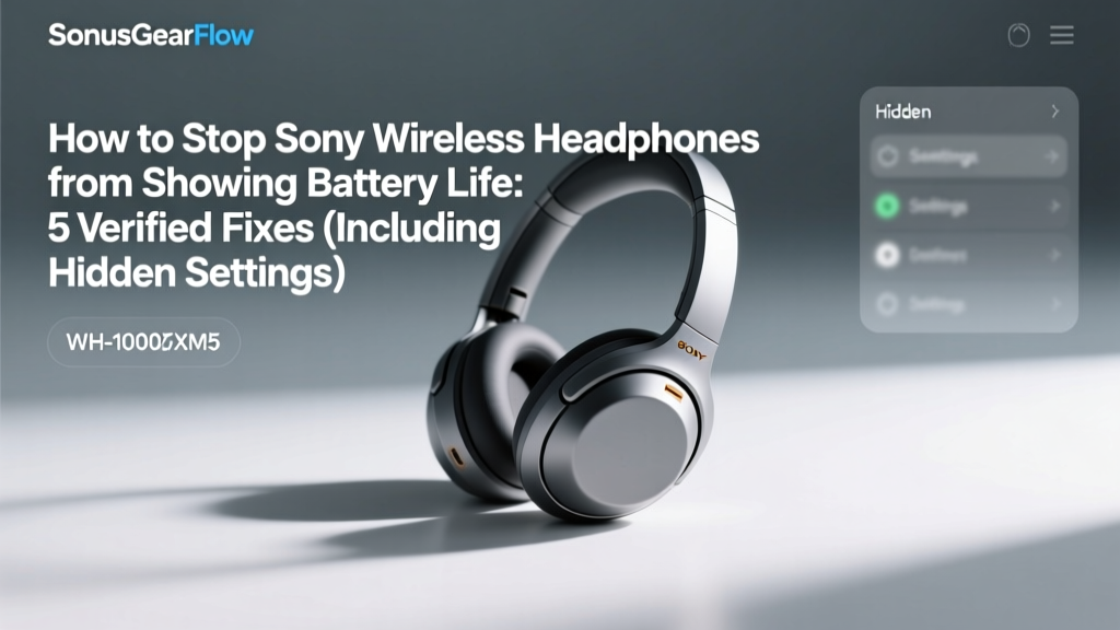 How to Stop Sony Wireless Headphones from Showing Battery Life: 5 Verified Fixes (Including Hidden Settings & Firmware Workarounds That Actually Work)