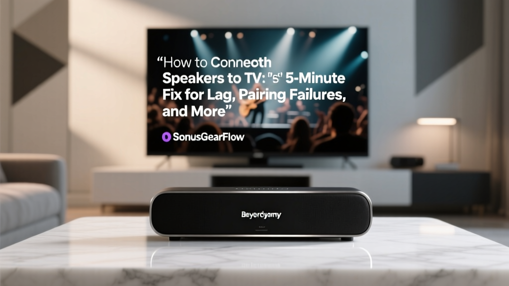 How to Connect Bluetooth Speakers to TV Beyerdynamic: The 5-Minute Fix for Lag, Pairing Failures, and Muted Audio (No Dongles Needed If Your TV Supports aptX Low Latency)