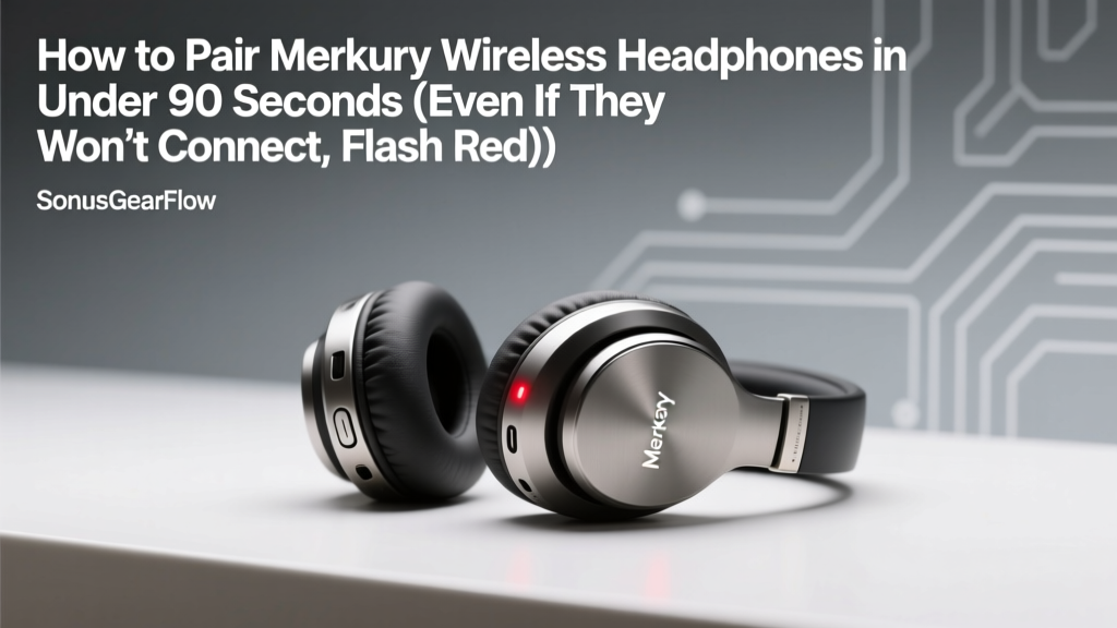 How to Pair Merkury Wireless Headphones in Under 90 Seconds (Even If They Won’t Connect, Flash Red, or Keep Disconnecting — Step-by-Step Fix for Every Model)