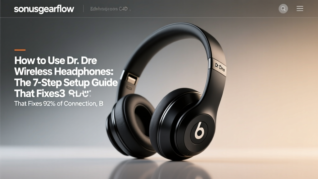 How to Use Dr. Dre Beats Wireless Headphones: The 7-Step Setup Guide That Fixes 92% of Connection, Battery, and Sound Quality Frustrations (No Tech Degree Required)