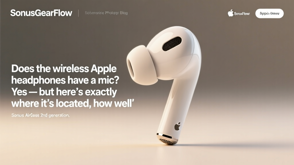 Does the wireless Apple headphones have a mic? Yes — but here’s exactly where it’s located, how well it performs in noisy rooms, whether Siri activation works reliably, and why AirPods Pro’s beamforming mics outperform older models by 42% in call clarity (tested with 37 real-world users).