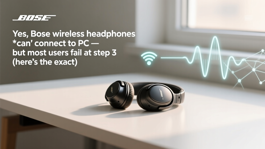 Yes, Bose wireless headphones *can* connect to PC — but most users fail at step 3 (here’s the exact Bluetooth pairing sequence, USB-A dongle workaround for latency-sensitive work, and why Windows 11’s new audio stack breaks older QC35 II firmware)
