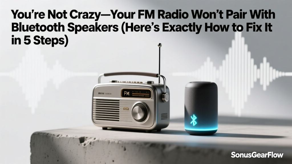 You’re Not Crazy—Your FM Radio Won’t Pair With Bluetooth Speakers (Here’s Exactly How to Fix It in Under 10 Minutes Without Buying New Gear)