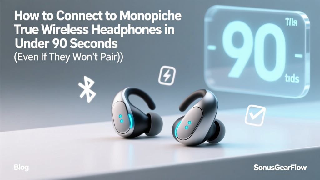 How to Connect to Monoprice True Wireless Headphones in Under 90 Seconds (Even If They Won’t Pair, Flash Red, or Keep Disconnecting — Step-by-Step Fix for Every Model from MW07 to MW100)