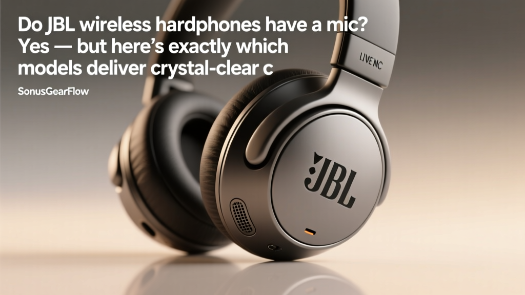 Do JBL wireless headphones have a mic? Yes — but here’s exactly which models deliver crystal-clear call quality, which ones cut out mid-sentence, and how to test yours in under 60 seconds (no app required)
