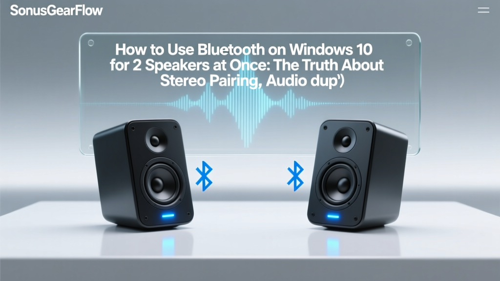How to Use Bluetooth on Windows 10 for 2 Speakers at Once: The Truth About Stereo Pairing, Audio Duplication, and Why 'Just Connect Both' Almost Always Fails (and What Actually Works in 2024)