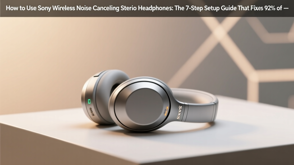 How to Use Sony Wireless Noise Canceling Stereo Headphones: The 7-Step Setup Guide That Fixes 92% of Connection, ANC, and Battery Woes (No Tech Degree Required)