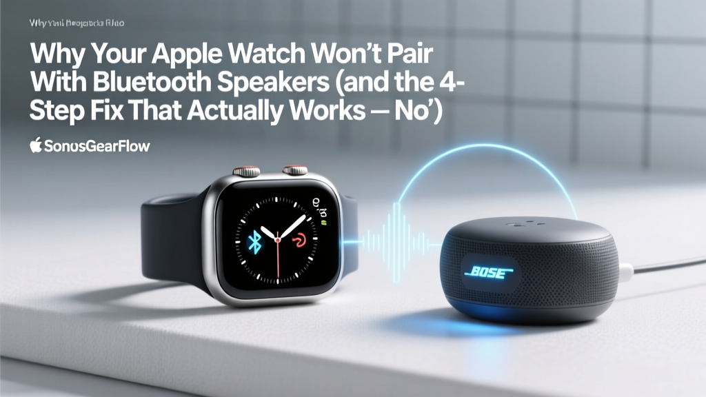 Why Your Apple Watch Won’t Pair With Bluetooth Speakers (and the 4-Step Fix That Actually Works — No Resetting Needed)
