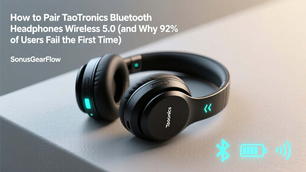 How to Pair TaoTronics Bluetooth Headphones Wireless 5.0 (and Why 92% of Users Fail the First Time — Fix It in 60 Seconds)
