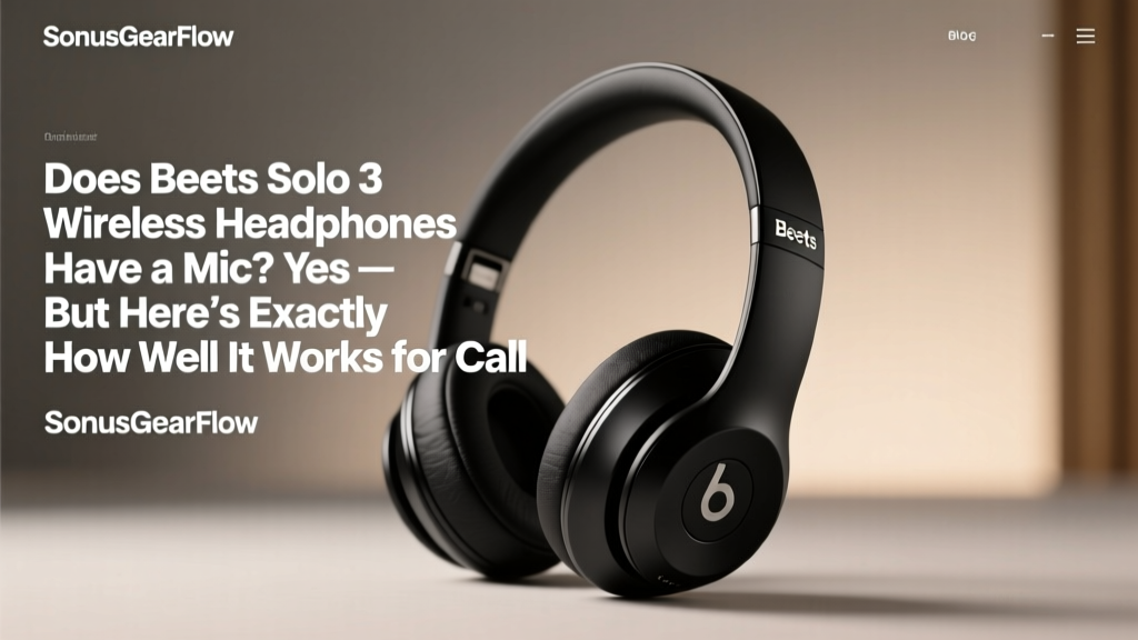 Does Beets Solo 3 Wireless Headphones Have a Mic? Yes — But Here’s Exactly How Well It Works for Calls, Voice Assistants & Zoom (Real-World Test Results)