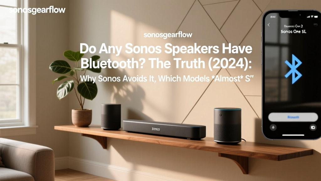 Do Any Sonos Speakers Have Bluetooth? The Truth (2024): Why Sonos Avoids It, Which Models *Almost* Support It, and What You Can Do Instead — Without Sacrificing Sound Quality or Ecosystem Control