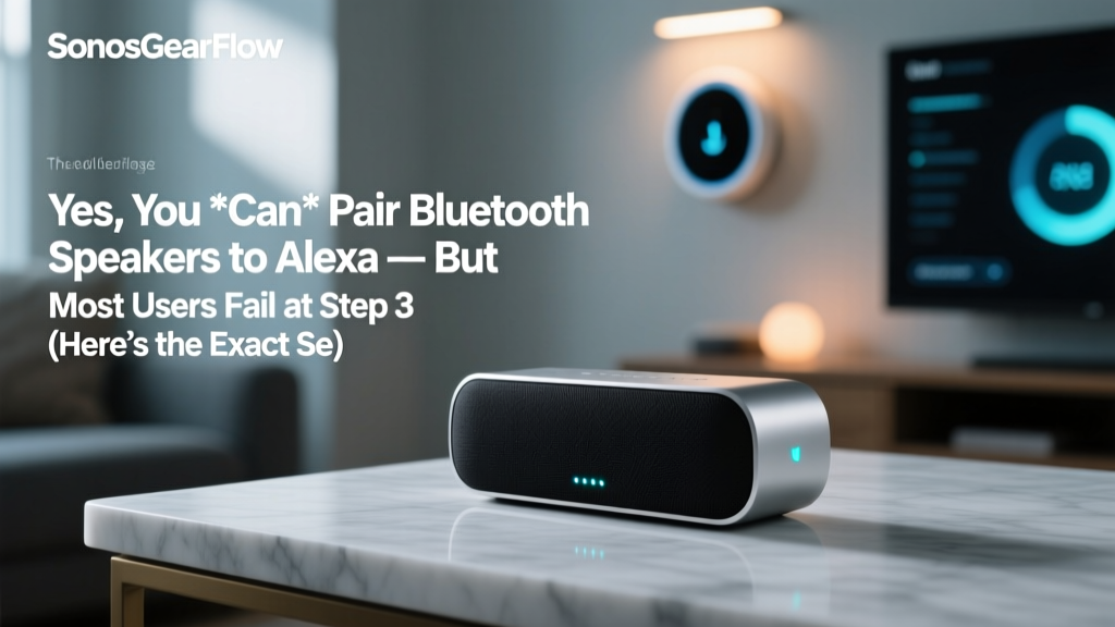 Yes, You *Can* Pair Bluetooth Speakers to Alexa — But Most Users Fail at Step 3 (Here’s the Exact Sequence That Works Every Time, Even With JBL, Bose, and Sonos)