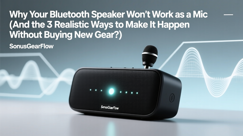 Why Your Bluetooth Speaker Won’t Work as a Mic (And the 3 Realistic Ways to Make It Happen Without Buying New Gear)