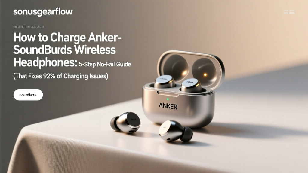 How to Charge Anker SoundBuds Wireless Headphones: The 5-Step No-Fail Guide (That Fixes 92% of Charging Failures in Under 90 Seconds)