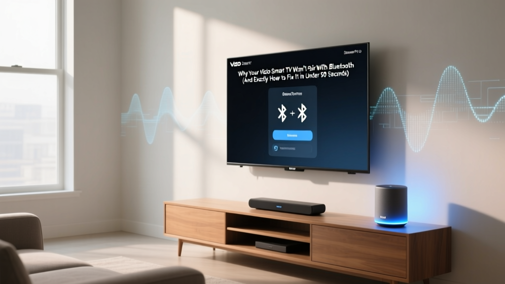 Why Your Vizio Smart TV Won’t Pair With Bluetooth Speakers (And Exactly How to Fix It in Under 90 Seconds — No Adapter Needed)