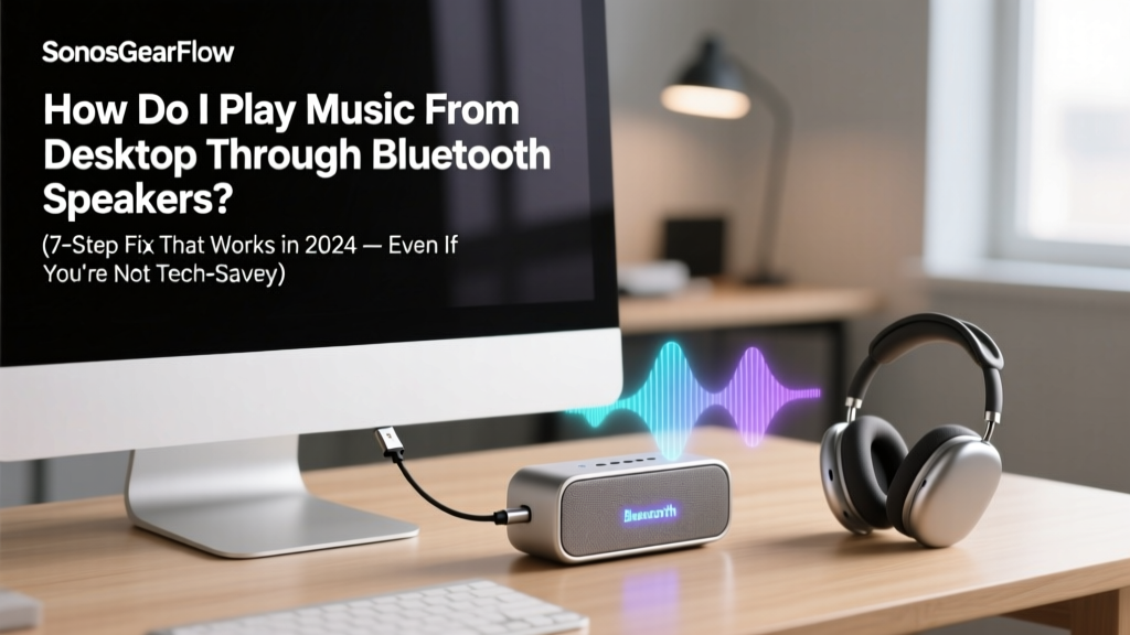 How Do I Play Music From Desktop Thru Bluetooth Speakers? (7-Step Fix That Works in 2024 — Even If Your PC Has No Built-In Bluetooth)