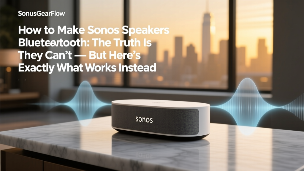 How to Make Sonos Speakers Bluetooth: The Truth Is They Can’t — But Here’s Exactly What Works Instead (No Hacks, No Jailbreaking, Just Real-World Solutions That Actually Stream)