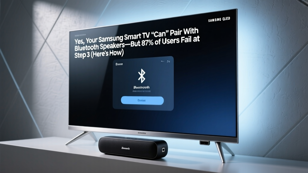 Yes, Your Samsung Smart TV *Can* Pair With Bluetooth Speakers—But 87% of Users Fail at Step 3 (Here’s the Exact Fix for Every Model from 2018–2024)