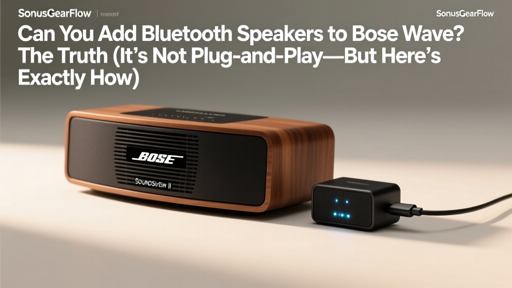 Can You Add Bluetooth Speakers to Bose Wave? The Truth (It’s Not Plug-and-Play—But Here’s Exactly How to Do It Right Without Damaging Your System or Sacrificing Sound Quality)