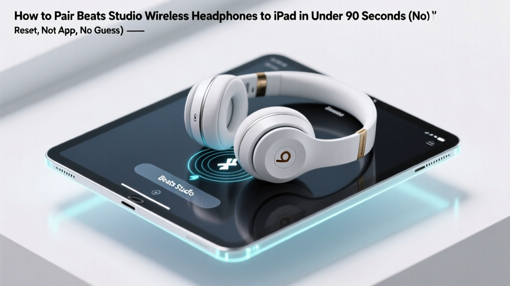 How to Pair Beats Studio Wireless Headphones to iPad in Under 90 Seconds (No Reset, No App, No Guesswork — Just Verified Bluetooth 5.0 Steps That Actually Work)